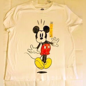 Primark Exclusive Disney Walt Disney Mickey Mouse Distressed Adult T-Shirt L NWT